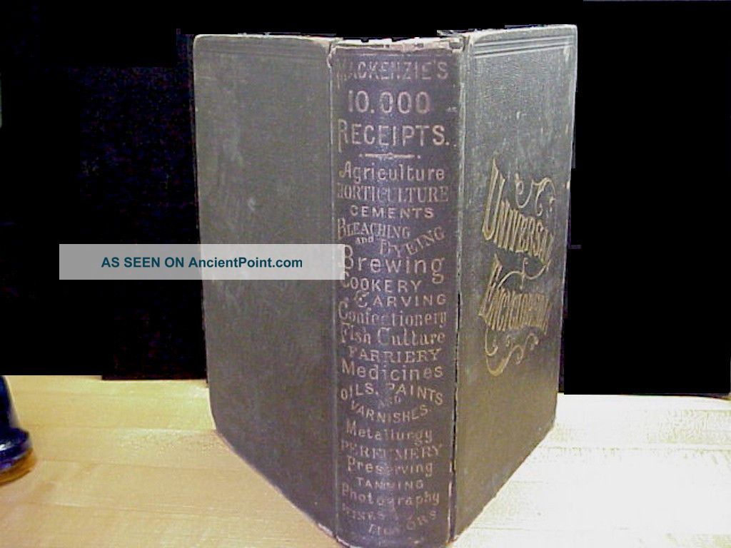 Antique Cookery Wine,  Alcohol,  Candy,  Tobacco,  Fireworks,  Poisons,  Recipes,  1868 Other photo