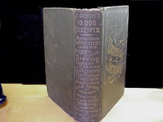 Antique Cookery Wine,  Alcohol,  Candy,  Tobacco,  Fireworks,  Poisons,  Recipes,  1868 photo
