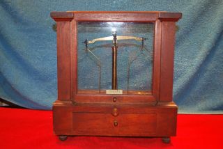 Antique Pharmacy/mineral Analytical Balance Beam Scale photo