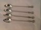 Towle Sterling Silver Flatware Antique 1895 Old Colonial 4 Iced Tea Spoons Ice Flatware & Silverware photo 3