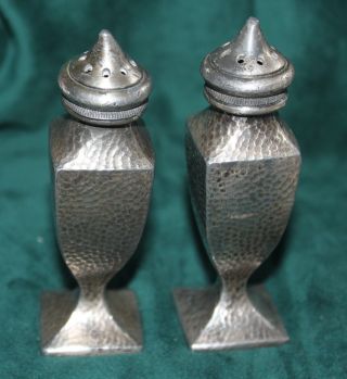 Just Listed 2 Pepper Shakers Hammered Finish Antique Made In Italy Silver photo
