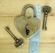 Vintage Love Heart Forever Padlock With Skeleton Keys Solid Brass Antique Lock Locks & Keys photo 9