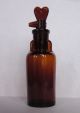Antique German Signed Tk Drop Opium Anaesthesia Medical Amber Glass Bottle 20ml Other photo 1