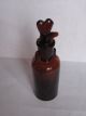 Antique German Signed Tk Drop Opium Anaesthesia Medical Amber Glass Bottle 20ml Other photo 2