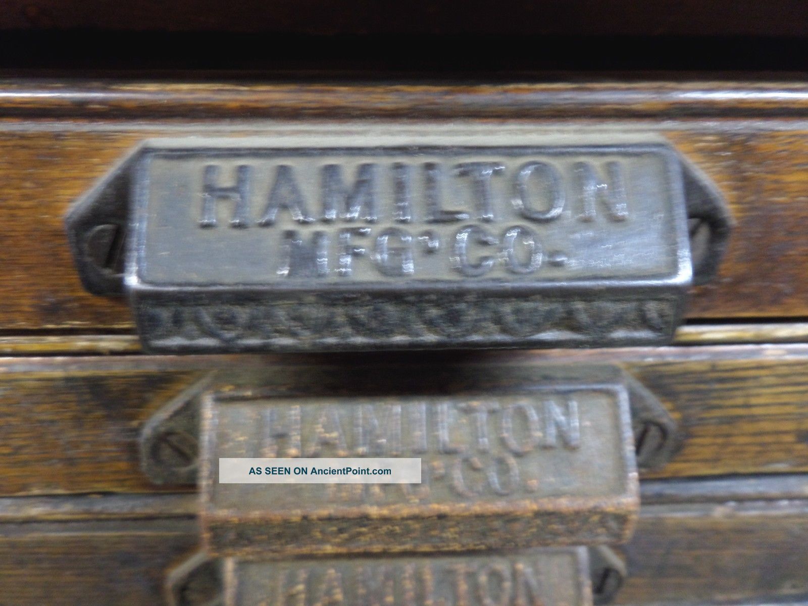 Antique Wood 24 Drawer Hamilton Letterpress Cabinet 1900-1950 photo 6