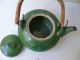 Antique Chinese H/panted Green Teapot Teapots photo 7