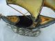 Vintage Mid Century Copper Brass Sail Boat Sculpture Ship Nautical Other photo 5