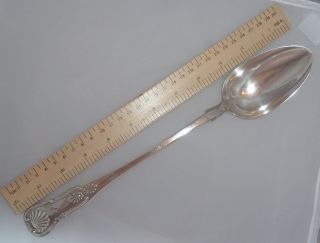 Antique Scottish Sterling Silver Stuffing - Basting Spoon,  C.  1844,  King Pattern photo