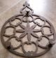 Antique Brass Trivet Flat Footed Feet Made In H.  H.  India Trivets photo 2