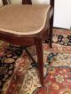 Gorgeous Antique Corner Chair Mahogany Beige Fabric Condition 1900 - 50 1900-1950 photo 4