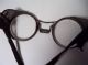 Antique A.  O.  Safety Glasses Wire Mesh Side Shields Strap 100% Steampunk Optical photo 6