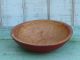 Primitive Country Small Wooden Bowl Red Painted Very Unique Primitives photo 3