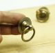 Of 4 Pcs Vintage Top Hat Ring Round Pull Atq Solid Brass Cabinet Knob Drawer Door Knobs & Handles photo 3