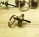 Of 4 Pcs Vintage Top Hat Ring Round Pull Atq Solid Brass Cabinet Knob Drawer Door Knobs & Handles photo 6