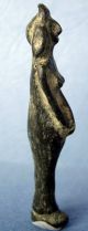 Ancient Roman/celtic Votive Bronze Figure Of Pregnant Woman.  (014145) European photo 1