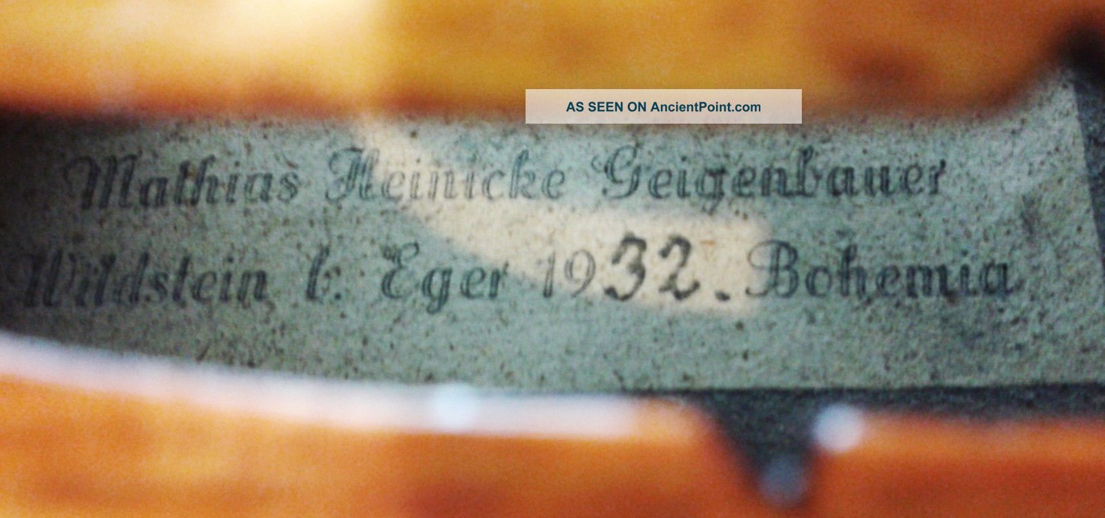 Infrequent Antique Czech - Mathias Heinicke Anno 1932 Labeled Old Master Violin String photo