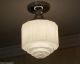 () Vintage Art Deco 30 ' S 40 ' S Ceiling Light Lamp Fixture Chandeliers, Fixtures, Sconces photo 2