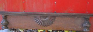 Antique Architectural Wood Fineal Pediment Wall Art Plaque Shelf Hat Hook Rack photo