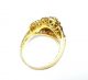 Rose Cut Diamond & Natural Ruby Gold Plated Antique Look Jewelry Ring Size 7.  25 Islamic photo 3