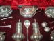 Antique English Silver Sterling Salt Pepper Mustard Spoons Set Fitted Case Salt & Pepper Shakers photo 4