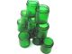 Green Glass Medicine Jars.  Vintage New 12 Jars,  No Lids Bottles & Jars photo 9