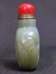 Chinese Elder Carved Yellow Hetian Nephrite Jade Snuff Bottle Snuff Bottles photo 2