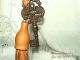 Antique Cast Iron Large Skeleton Motif Shape With Leather Tassel Gate Key Locks & Keys photo 1