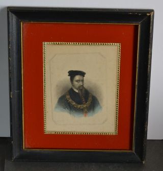 Thomas Stanley Hans Holbein Engraving Phillibrown Tinted photo