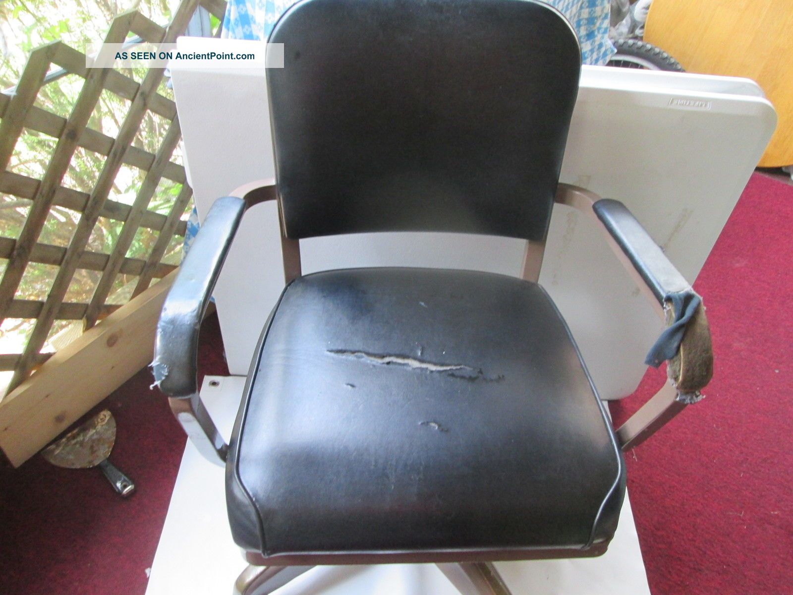 Vintage Cole Steel Adjustable Office Desk Propeller Chair - Industrial Decor 1900-1950 photo