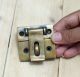 Of 2 Vintage Retro Square Flip Safe Door Box Latch Antique Solid Brass V072 Locks & Keys photo 8