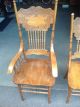 Antique Oak Table And 4 Chairs 1900-1950 photo 6