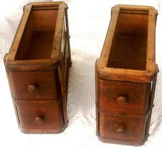 Early 1900 ' S Singer Oak Treadle Sewing Machine Cabinet Drawers & Frames photo