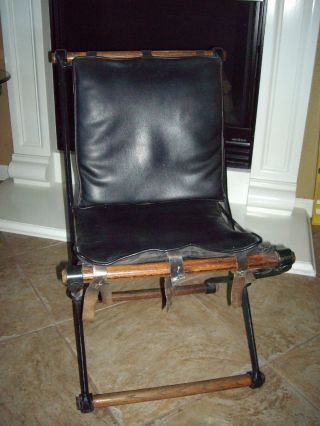 Cleo Baldon Iron & Oak Chair Leather Seats photo