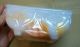 Akro Agate Slag Glass Bowl 657 Orange White Mint Condition Mid-Century Modernism photo 1