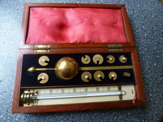 Quality Sykes Hydrometer In Inlaid Box By J.  H.  Marlow Harrogate photo