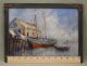 Antique Arthur Vidal Diehl Rockport Boat Harbor Impressionist Oil Painting Other photo 1
