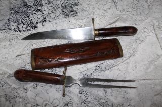 Antique India Carving Set photo