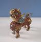 Antique Rare Cloisonne Foo Dog Turquoise Corals C.  Early 1900 1 U Foo Dogs photo 4