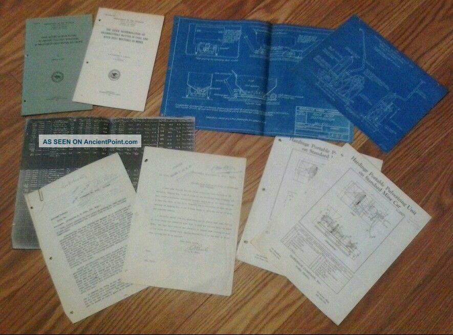 1924 Rock Dusting N Pittsburgh Coal Mines Books,  Signed Letters & Blueprint Other photo