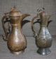 Two Antique Islamic Middle Eastern Kashmir Qajar Ewers Tinned Copper Size Middle East photo 1