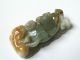 100% Natural Green Jade Hand - Carved Chinese Jadeite Pixiu With Coin Luck Pendant Necklaces & Pendants photo 3