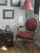 Quality Vintage Painted Louis Xv French Fauteuil Arm Chair With Damask & Silver Post-1950 photo 11