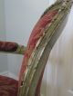 Quality Vintage Painted Louis Xv French Fauteuil Arm Chair With Damask & Silver Post-1950 photo 3