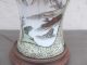 Asian Multi Color Porcelain Lamp 19th C Marked Red Stamp Hand Painted 7 Scenes Lamps photo 3