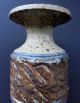 Modernist Stoneware Vase (us) Signed ' Shaw,  1969 ' W/textured Equatorial Band,  Mcm Vases photo 2