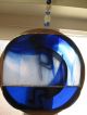 Handmade Hanging Blue Stained Glass Kokopeli Suncatcher 1940-Now photo 1