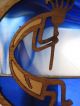 Handmade Hanging Blue Stained Glass Kokopeli Suncatcher 1940-Now photo 2