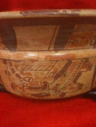 Pre Columbian Terracotta Mayan Pottery Vessel Artifact Art Antiquity Bowl Coa photo