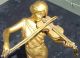 Bronze Violin Player - Signed Ernest Wante Metalware photo 1