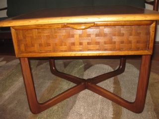 Lane Perception Occasional End Table With X Base Perfect Refinished Conditon photo